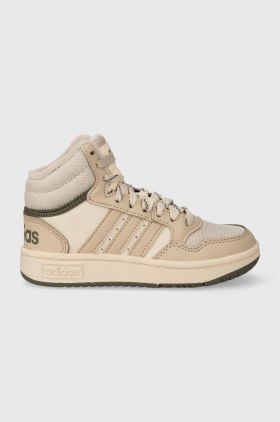 adidas Originals sneakers pentru copii HOOPS MID 3.0 K culoarea bej