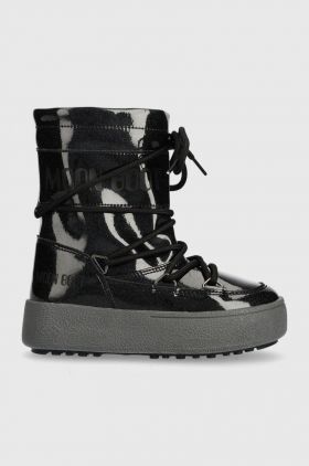 Moon Boot cizme de iarna copii 34301000 MB JTRACK TUBE GLITTER culoarea negru