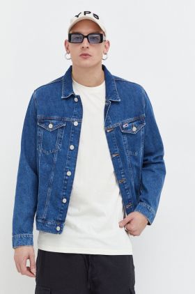 Tommy Jeans geaca jeans barbati, de tranzitie