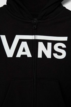 Vans bluza copii VN000AMHBLK1 VANS CLASSIC FZ culoarea negru, cu glugă, cu imprimeu