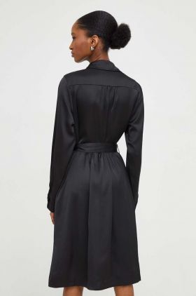 Answear Lab rochie culoarea negru, midi, evazati