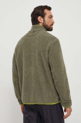 Icebreaker hanorac RealFleece Merino High Pile culoarea verde, neted