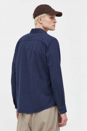 Abercrombie & Fitch camasa din bumbac barbati, culoarea albastru marin, cu guler button-down, regular