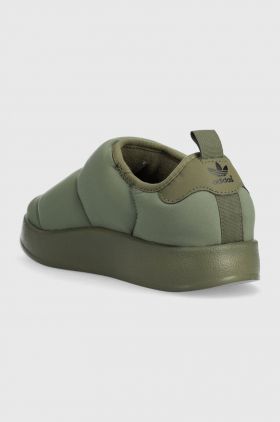 adidas Originals papuci copii PUFFYLETTE J culoarea verde