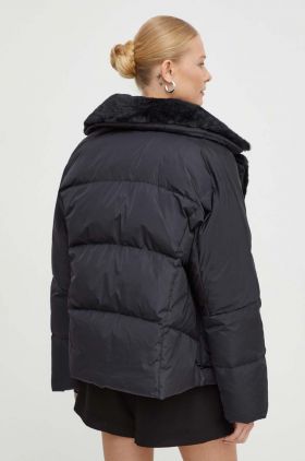 Luisa Spagnoli geaca de puf femei, culoarea negru, de iarna, oversize