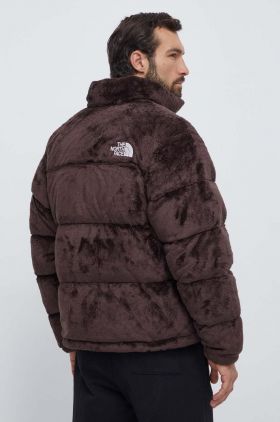 The North Face geacă de puf Versa Velour Nuptse bărbați, culoarea maro, de iarnă NF0A84F7I0I1