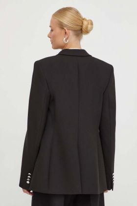 BOSS sacou culoarea negru, cu doua randuri de nasturi, neted