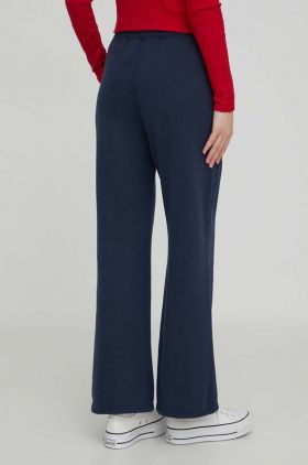 Abercrombie & Fitch pantaloni de trening culoarea albastru marin, cu imprimeu