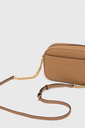 Tory Burch poseta de piele culoarea bej