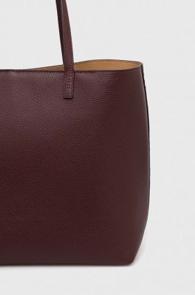 Tory Burch poseta de piele culoarea bordo