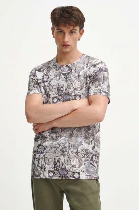 Medicine tricou din bumbac barbati, culoarea bej, modelator