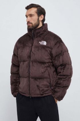 The North Face geacă de puf Versa Velour Nuptse bărbați, culoarea maro, de iarnă NF0A84F7I0I1