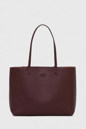 Tory Burch poseta de piele culoarea bordo