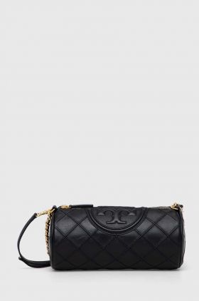 Tory Burch poseta de piele culoarea negru