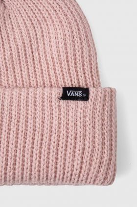 Vans caciula culoarea roz, din tricot gros