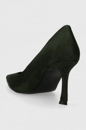 Answear Lab pantofi cu toc culoarea verde