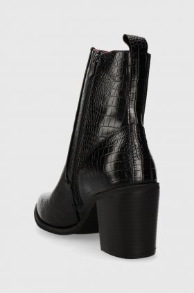Answear Lab cizme femei, culoarea negru, cu toc drept, izolare usoara
