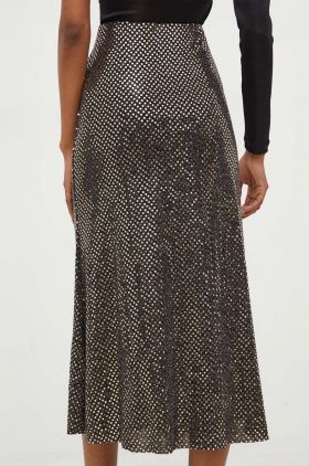 Answear Lab fusta culoarea negru, midi, evazati