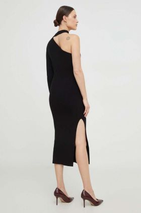 Answear Lab rochie culoarea negru, midi, mulata