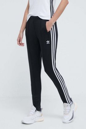 adidas Originals pantaloni de trening SST Classic TP culoarea negru, cu imprimeu, IK6600