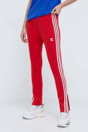 adidas Originals pantaloni de trening SST Classic TP culoarea roșu, cu imprimeu, IK6603