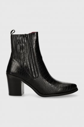 Answear Lab cizme femei, culoarea negru, cu toc drept, izolare usoara