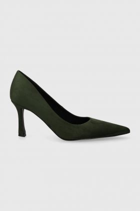 Answear Lab pantofi cu toc culoarea verde