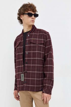 G-Star Raw geaca barbati, culoarea bordo, de tranzitie