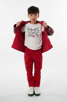 Kenzo Kids tricou de bumbac pentru copii culoarea bej, cu imprimeu