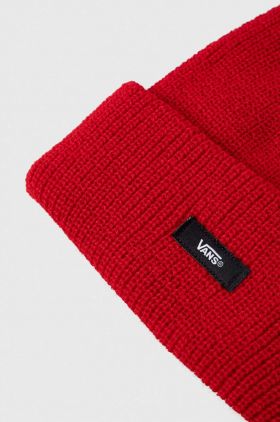 Vans caciula culoarea rosu, din tricot gros