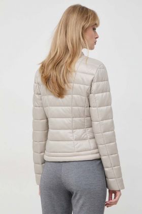 Trussardi geaca femei, culoarea bej, de tranzitie