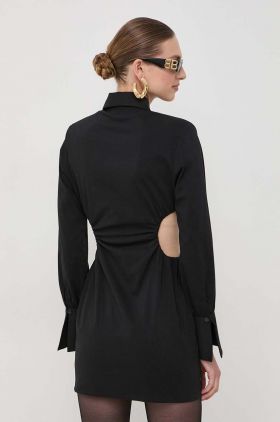 La Mania rochie culoarea negru, mini, mulata