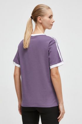 adidas Originals tricou din bumbac femei, culoarea violet