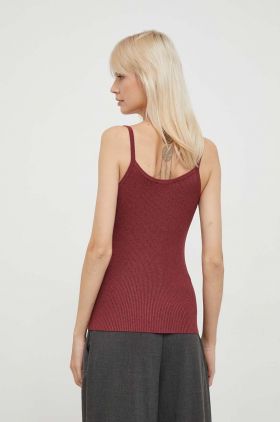 United Colors of Benetton top femei, culoarea bordo