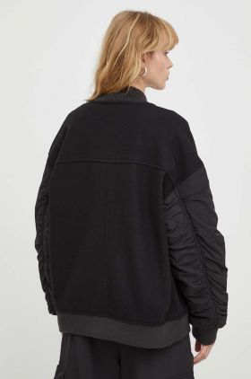 2NDDAY jacheta bomber din amestec de lana culoarea negru, de tranzitie, oversize