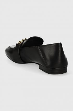 MICHAEL Michael Kors mocasini de piele Tiffanie femei, culoarea negru, cu toc plat, 40H3TFFP1L