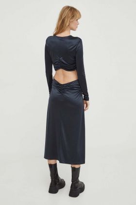 Day Birger et Mikkelsen rochie culoarea negru, maxi, evazati