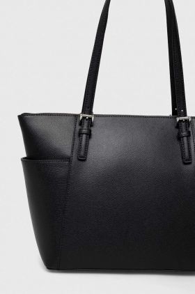 MICHAEL Michael Kors poseta de piele culoarea negru