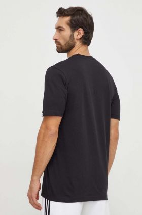 adidas tricou din bumbac bărbați, culoarea negru, cu imprimeu IW8833