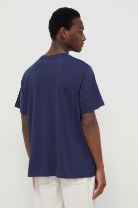 Levi's tricou din bumbac barbati, culoarea albastru marin, cu imprimeu