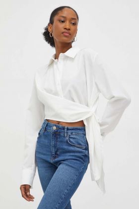 Answear Lab camasa femei, culoarea alb, cu guler clasic, relaxed