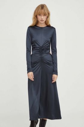 Day Birger et Mikkelsen rochie culoarea negru, maxi, evazati