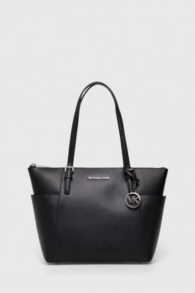 MICHAEL Michael Kors poseta de piele culoarea negru