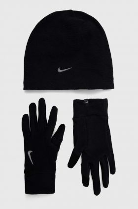 Nike caciula si manusi culoarea negru