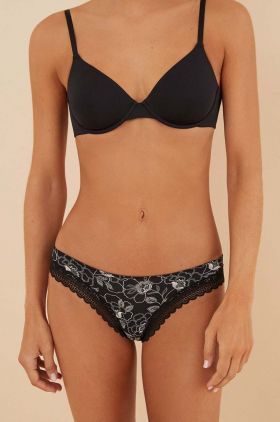 women'secret chiloti THIRD ROUND culoarea negru, 876810