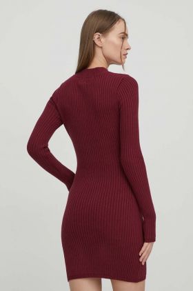 Hollister Co. rochie culoarea bordo, mini, mulata