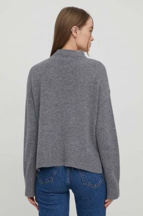 Abercrombie & Fitch pulover de casmir culoarea gri, light, cu turtleneck