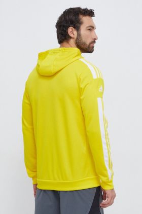 adidas Performance bluză trening Squadra 21 culoarea galben, cu glugă, cu imprimeu  GP6438