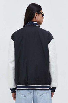 Tommy Jeans geacă bomber bărbați, culoarea negru, de tranziție DM0DM17880