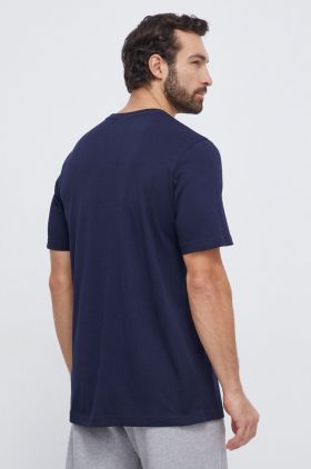 adidas tricou din bumbac bărbați, culoarea bleumarin, cu imprimeu IW8834